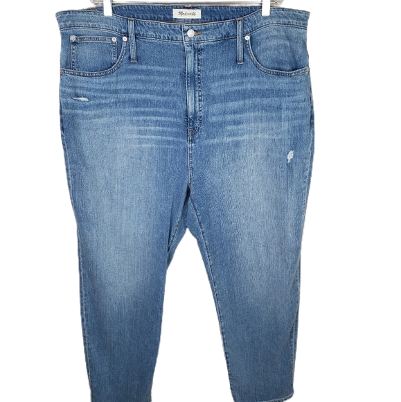 Madewell Classic Straight Distressed Denim Jeans Magic Pockets 43x25.5 ***Read** - Picture 3 of 13